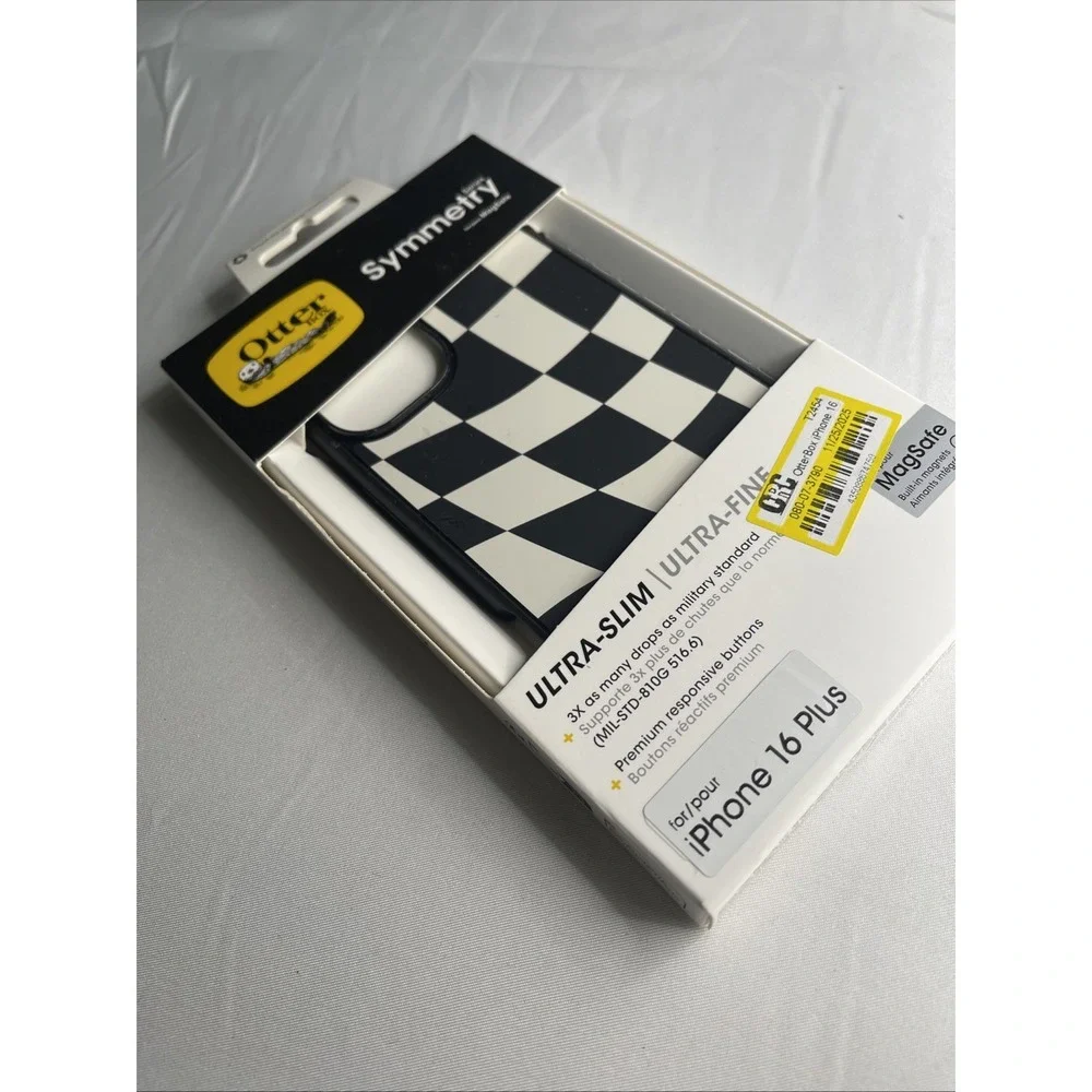 New OtterBox Symmetry Series for MagSafe - iPhone 16 Plus - Checkered Pattern